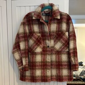 ZARA Plaid Shacket